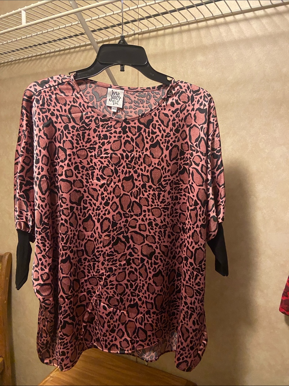 ivy jane Pink and Black Animal Print Tunic